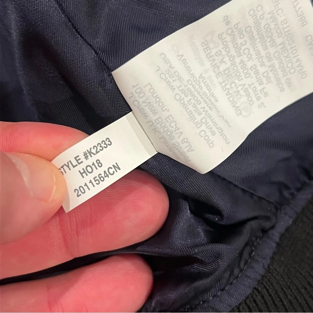NEW NWOT J.Crew Ludlow Navy Velvet Bomber‎ Jacket Tuxedo Stripe Navy Large